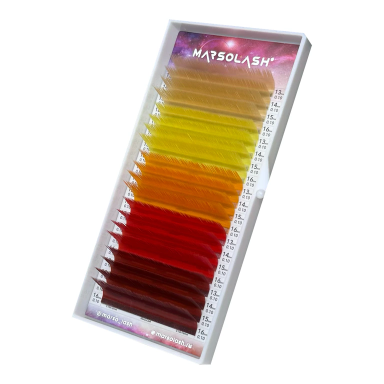 Ресницы MarsoLash Закат J микс